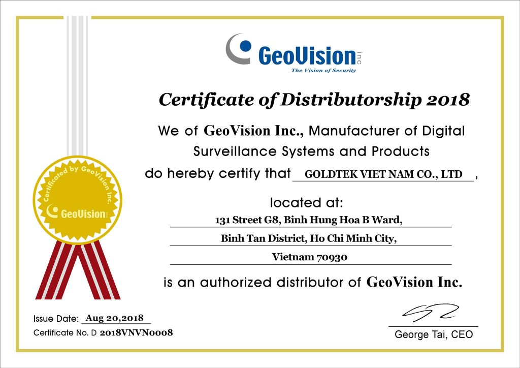 Nhà phân phối chính thức GeoVision Đài Loan tại Việt Nam